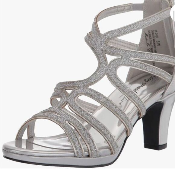New Easy Street Women's Elated Dance Silver Heels - Picture 1 of 10